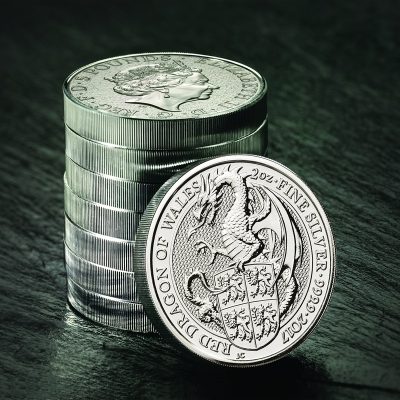 Royal Mint Queen's Beasts de 2 Onces