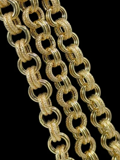 Collier maille gros sirop double 8mm 70cm