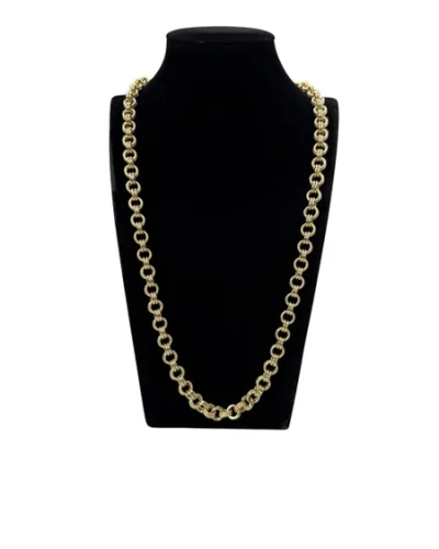 Collier maille gros sirop double 8mm 70cm